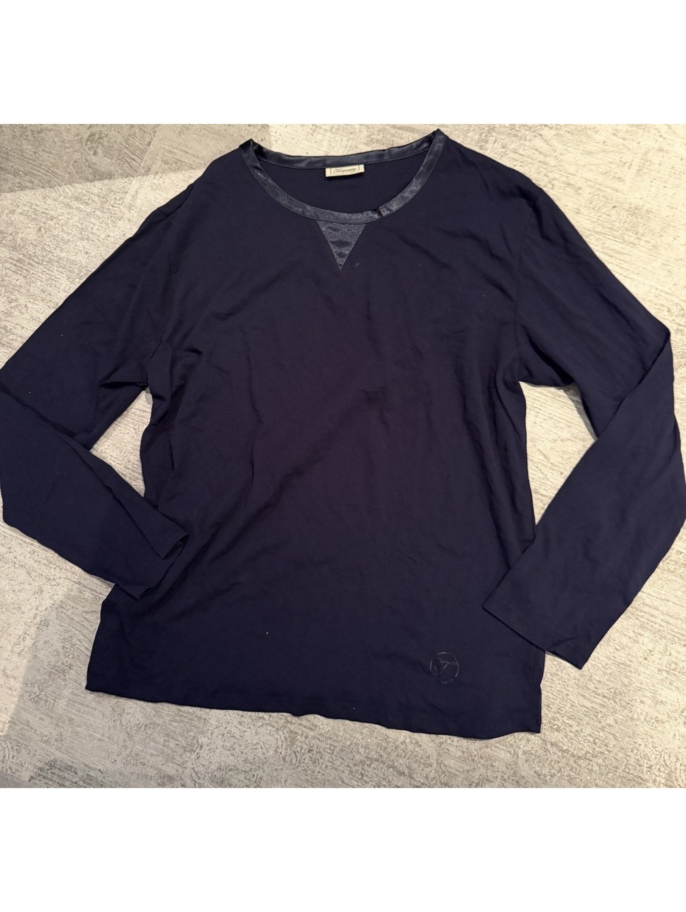 Temperley London First Class loungewear top British Air satin accents L